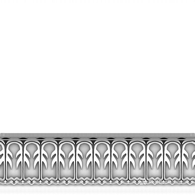 Silver Metal Carved Waist Line texture