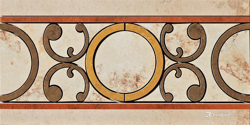 Wall Line Waist Line Country Garden Waveguide Line texture
