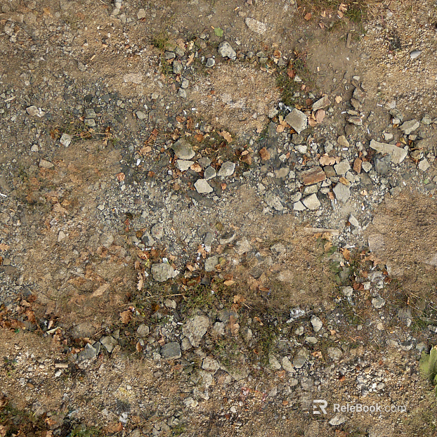 Yellow-brown dirt gravel pavement texture