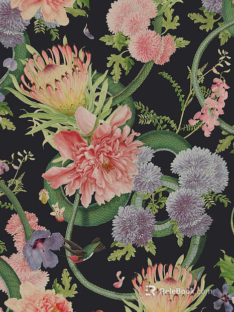 animal and plant pattern texture