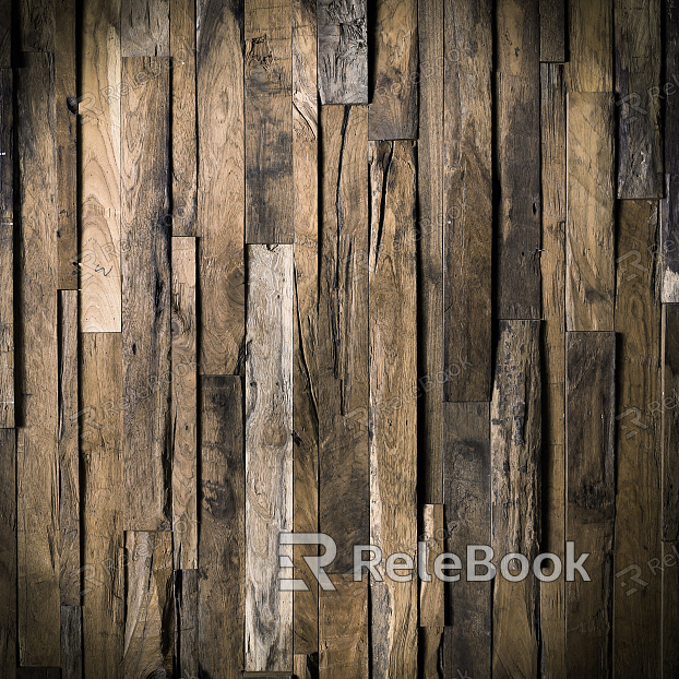 A weathered, old wood texture, showcasing cracks, knots, and a rough surface, hinting at years of natural wear and enduring character. The brown tones range from light to dark, adding depth and authenticity.