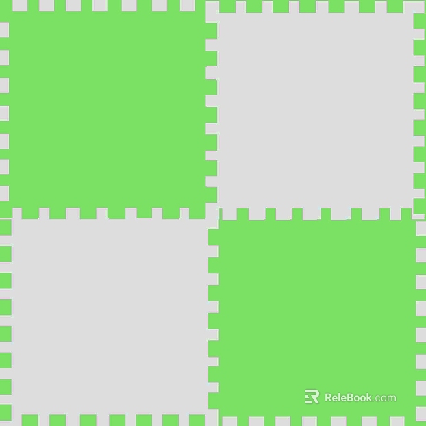 Green gray stitching foam floor mat children's room texture