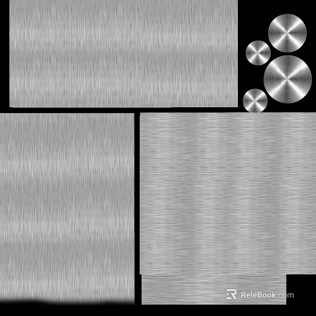 Silver brushed stainless steel metal finish texture