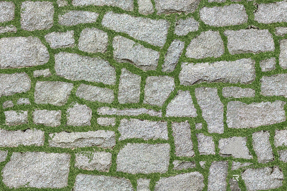 grass-planting brick texture