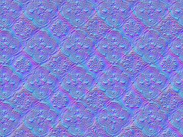 Pattern glass normal concave-convex 3d model
