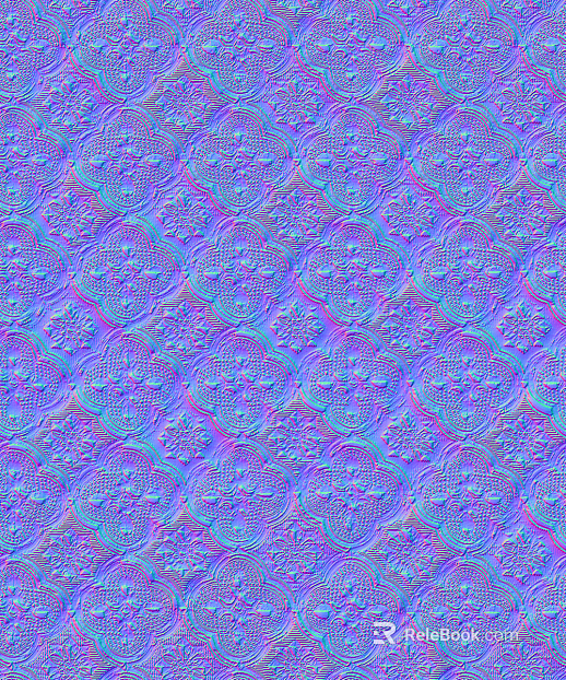 Pattern glass normal concave-convex texture
