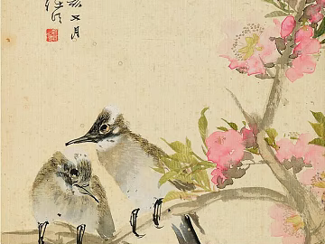 Chinese flower and bird painting texture (ID:ffach285056)