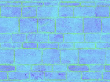 Blue purple art brick wall indoor background wall 3d model