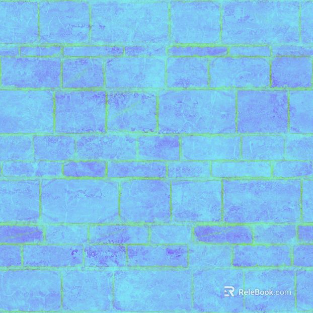 Blue purple art brick wall indoor background wall texture