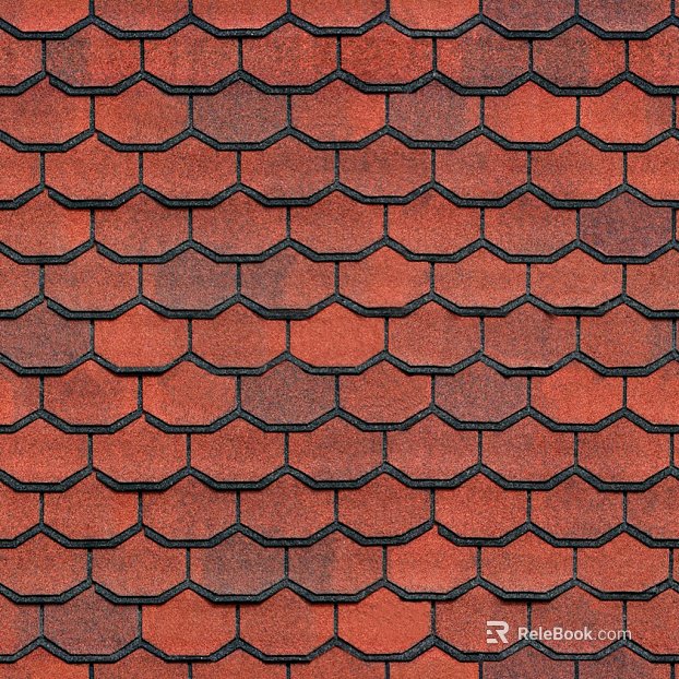 feather brick red asphalt shingle texture