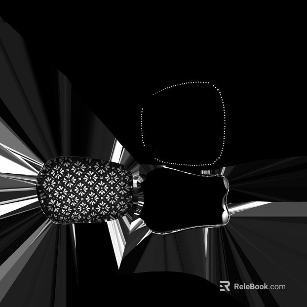 Black and white pattern metal decorative panel texture
