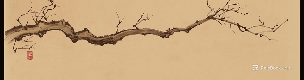 Chinese-style banner painting texture