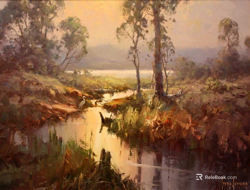 landscape painting texture