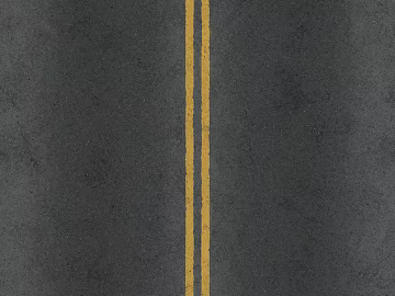 Double yellow line of cement ground pavement 3d model