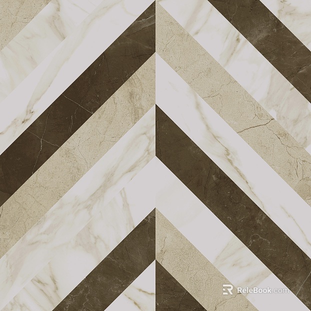 Light Luxury Style Coffee White Marble Parquet Tile texture
