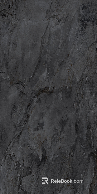 Marble Black Frosted Rock Slab texture