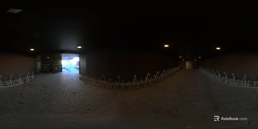 Indoor aisle daytime HDR texture
