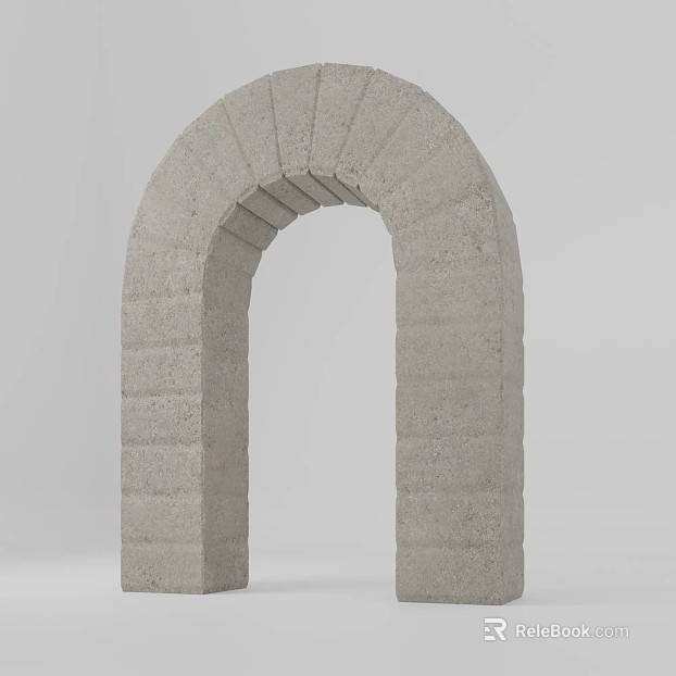 Light gray stone arch building elements texture