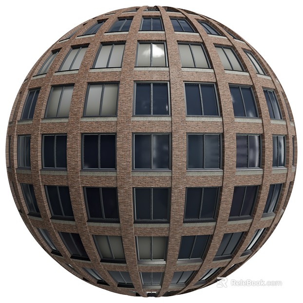 Exterior wall window PBR texture