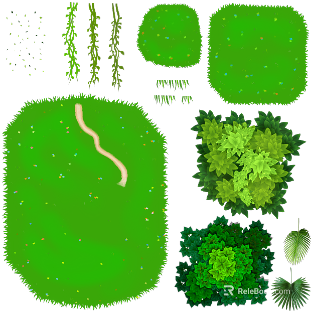 Grass green plant turf landscape decoration texture