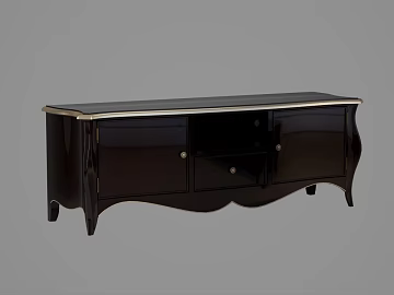 Light Luxury Dark Color Solid Wood TV Cabinet texture (ID:ffaeh506686)