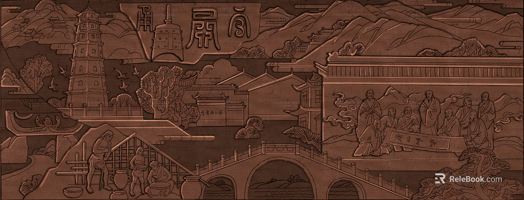 relief brass relief texture