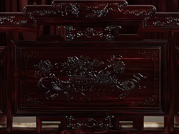 Chinese Deep Red Wood Carving Solid Wood Furniture Hall Ornaments texture (ID:ffaeh115032)