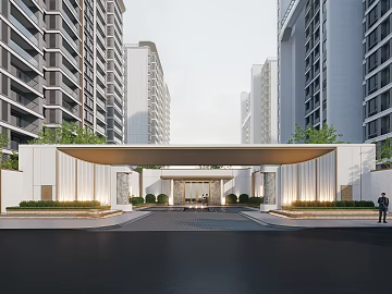 Modern light luxury residential entrance door texture (ID:ffaeh010289)