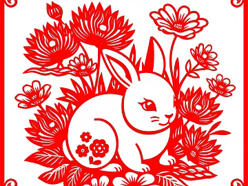 Chinese Folk Paper-cut Window Decorative Painting texture (ID:ffach432573)