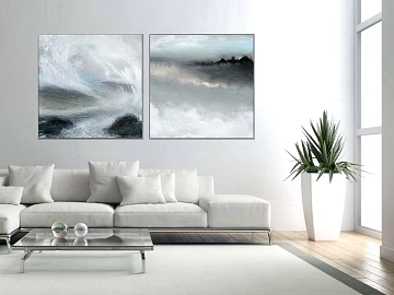 Modern abstract landscape double decorative painting texture (ID:ffaeh292882)
