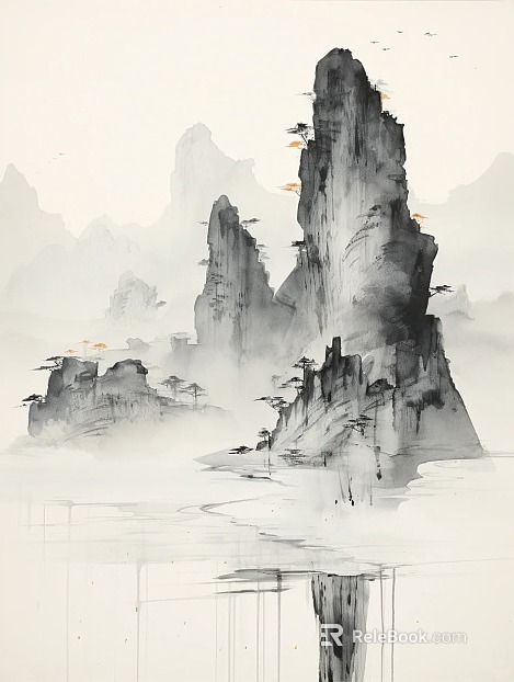 ink painting texture