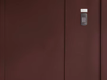 Wine red metal door entrance door 3d model