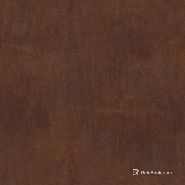 Red-brown distressed sheet metal wall finish texture