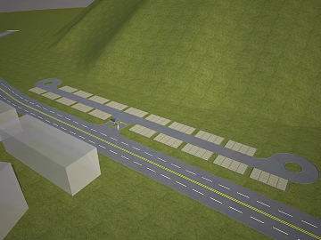 gray asphalt highway outdoor scene 3d model