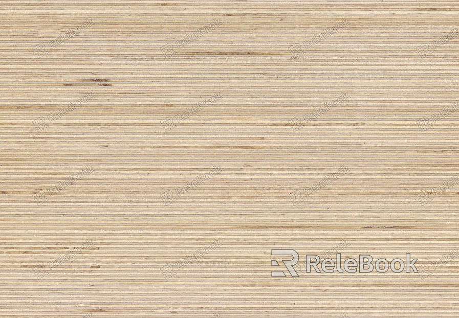 The image depicts a sheet of plywood, characterized by its layered wood veneers arranged at alternating angles, showcasing a smooth, light brown surface with visible grain patterns and occasional darker knots.