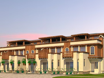 American Beige Stone Townhouse Building texture (ID:ffaeh365824)