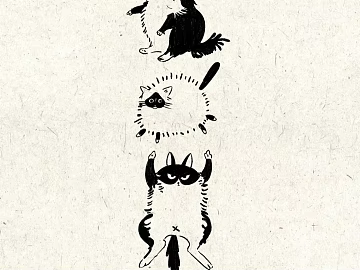 Modern Simple Sketch Animal Painting texture (ID:ffaeh564786)