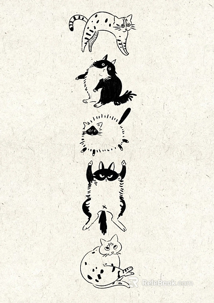 Modern Simple Sketch Animal Painting texture