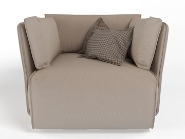 Light Curry Fabric Single Sofa texture (ID:ffaeh455556)