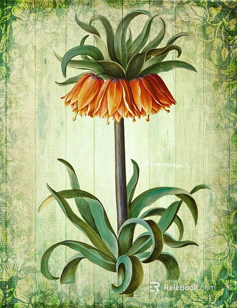 Plant painting texture