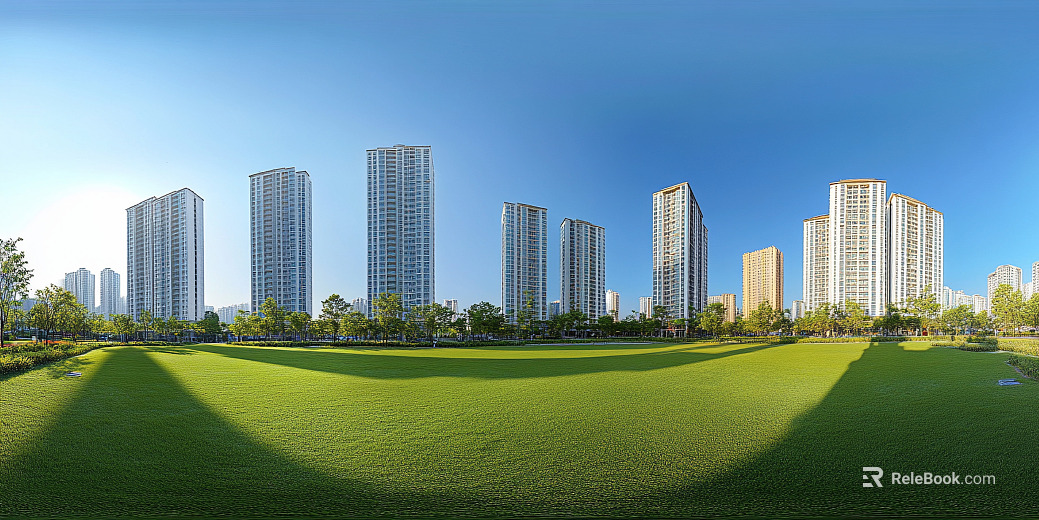 Clean Greenbelt City HDR texture