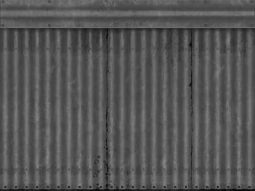 Dark gray distressed corrugated metal panels for factory exterior walls texture (ID:ffaeh651976)