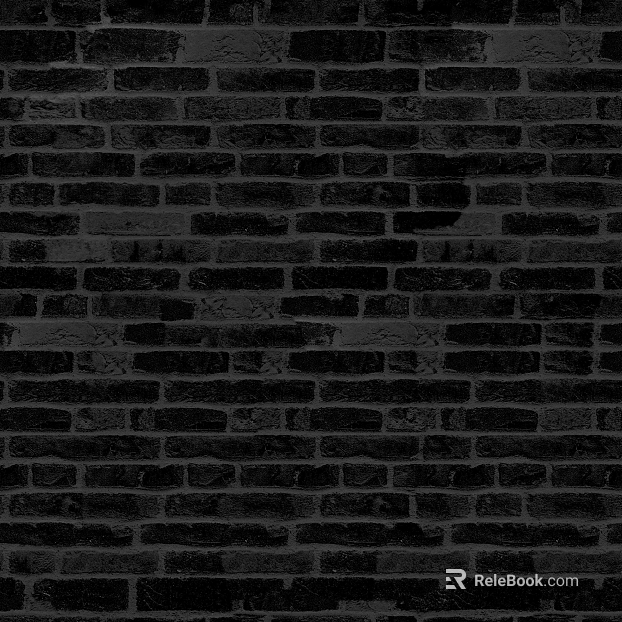 Black retro brick wall indoor and outdoor wall texture
