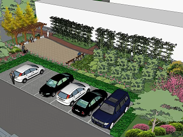 Modern Community Landscape Parking Rest Area texture (ID:ffaeh603284)