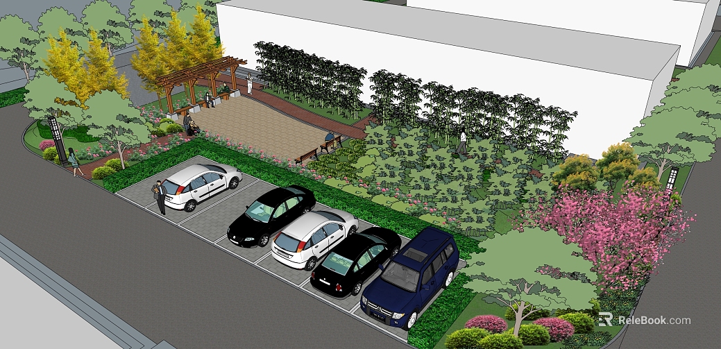 Modern Community Landscape Parking Rest Area texture