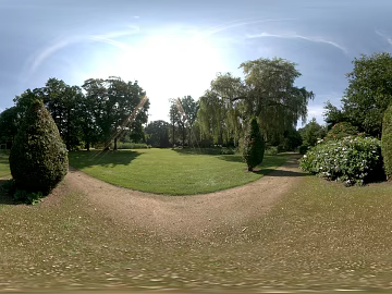 Sunny Forest Lawn Path HDR texture (ID:ffhfd18)
