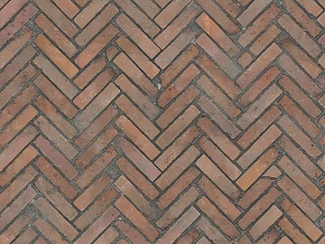 Red-brown herringbone brick courtyard floor texture (ID:ffaeh228146)