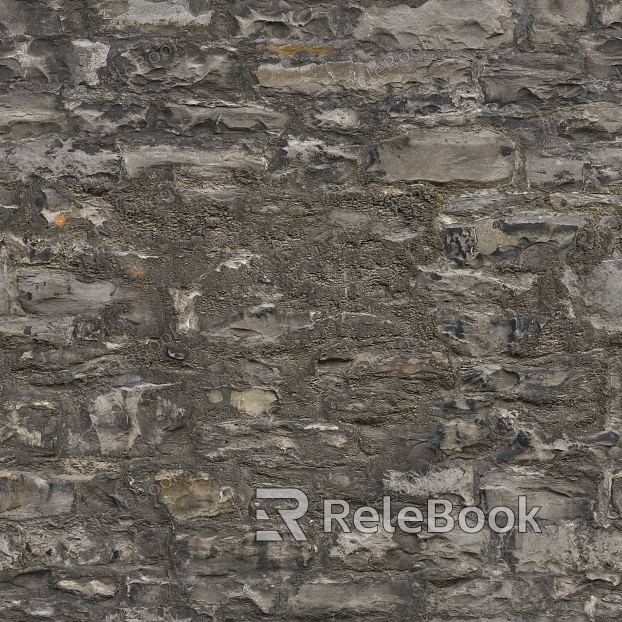 A clean, textured stone brick wall, showcasing uniform rectangular stones in shades of gray and beige, arranged neatly with precise mortar joints, exuding a sense of solidity and durability.