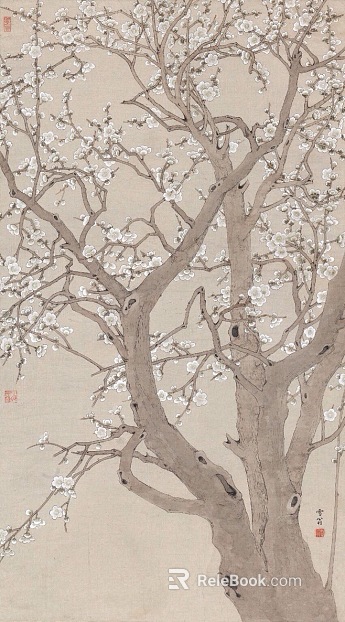 Plant painting texture