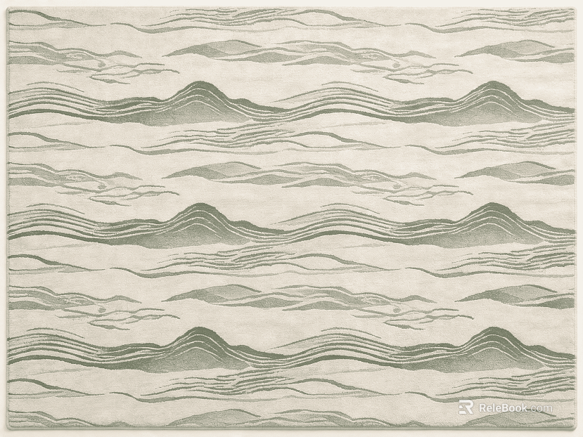 Light gray wave line carpet texture